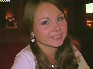 Young Looking Brunette Mystica Sucks Cock In Public